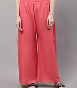 Peach Rayon flared Palazzo