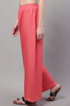Peach Rayon flared Palazzo