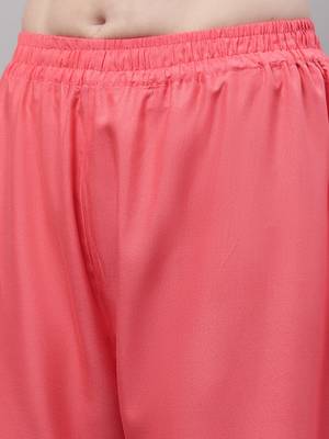 Peach Rayon flared Palazzo 6