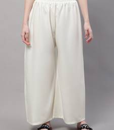 Cream Rayon flared Palazzo