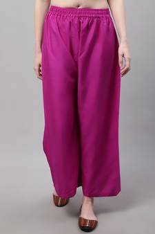 Magenta Rayon flared Palazzo