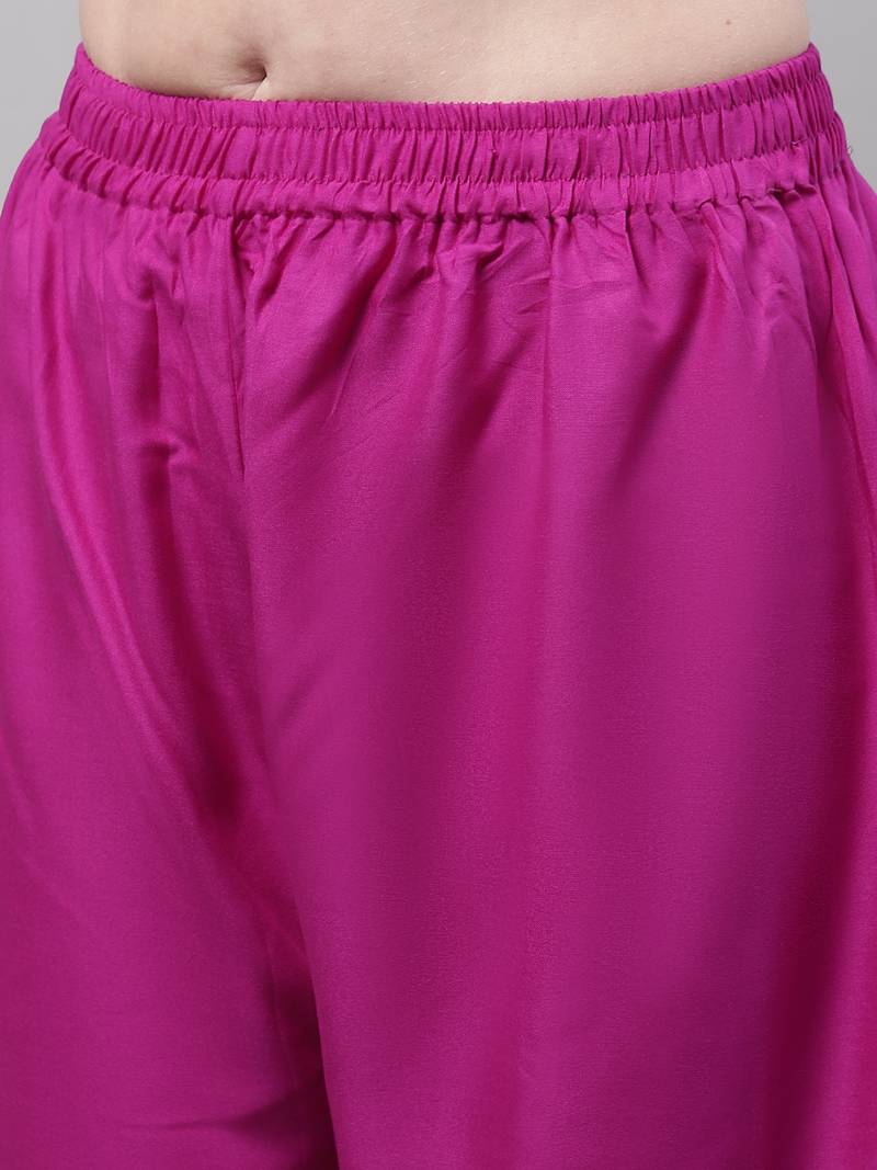 Magenta Rayon flared Palazzo