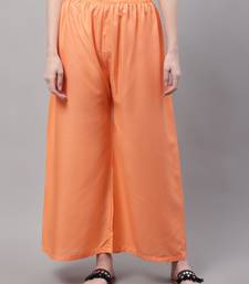 Pastel Orange Rayon flared Palazzo