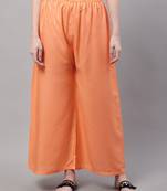 Pastel Orange Rayon flared Palazzo