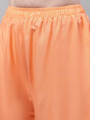 Pastel Orange Rayon flared Palazzo 6