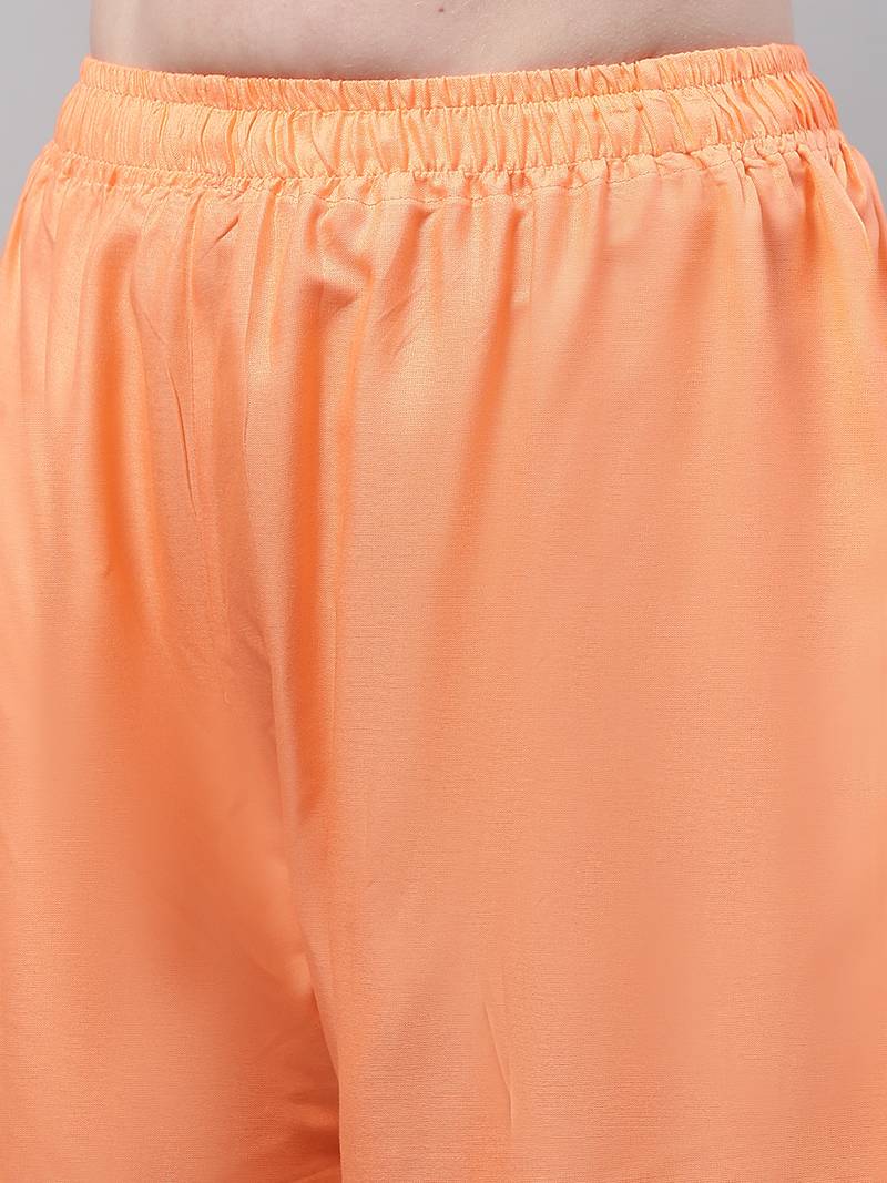 Pastel Orange Rayon flared Palazzo