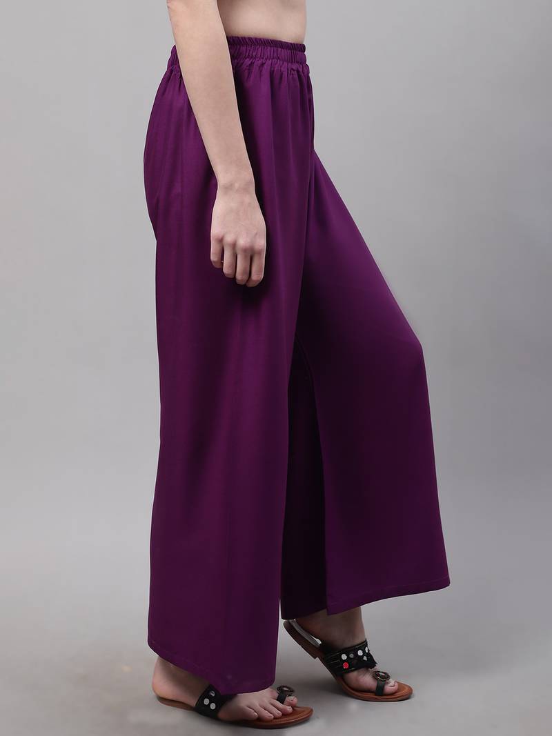 Purple Rayon flared Palazzo