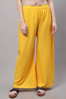 Yellow Rayon flared Palazzo