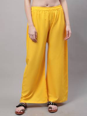 Yellow Rayon flared Palazzo 1