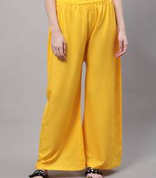 Yellow Rayon flared Palazzo