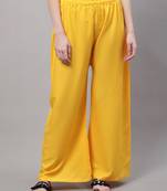 Yellow Rayon flared Palazzo