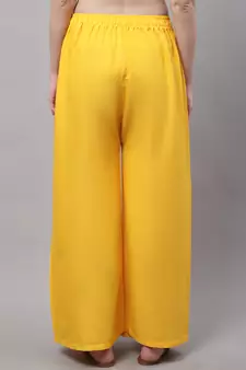 Yellow Rayon flared Palazzo