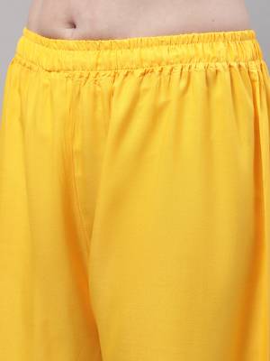 Yellow Rayon flared Palazzo 6