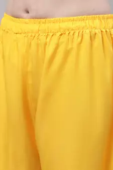 Yellow Rayon flared Palazzo