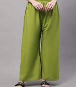 Green Rayon flared Palazzo