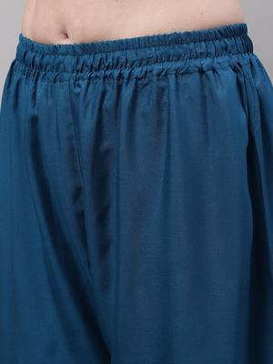 Blue Rayon flared Palazzo 6