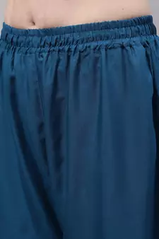 Blue Rayon flared Palazzo