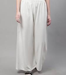 Off white Rayon flared Plus Palazzo