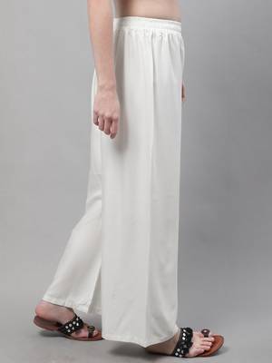 Off white Rayon flared Plus Palazzo 4