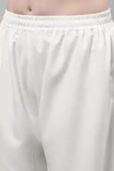 Off white Rayon flared Plus Palazzo