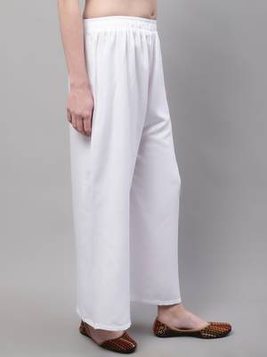 White Rayon flared Plus Palazzo 4