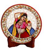 Pure Marble Handpainted Jaali Pattern Decorative  Plate