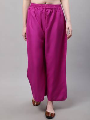Magenta Rayon flared Plus Palazzo 1