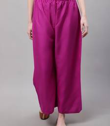 Magenta Rayon flared Plus Palazzo