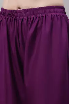 Purple Rayon flared Plus Palazzo