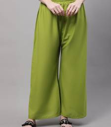 Green Rayon flared Plus Palazzo