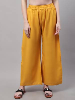 Mustard Rayon flared Plus Palazzo 1
