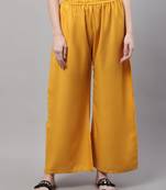 Mustard Rayon flared Plus Palazzo