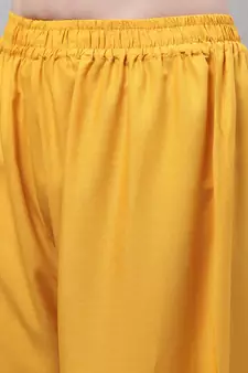 Mustard Rayon flared Plus Palazzo