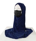 ANA Jersey Stethoscope Medico Mask and Earphone friendly Hijab- Blue