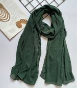 ANA Georgette Crystal Edge Hijab- Green