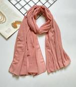 ANA Georgette Crystal Edge Hijab- Peach