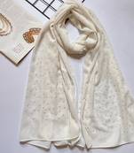 ANA Georgette Crystal Edge Hijab- White