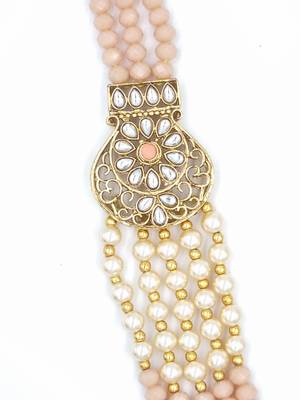 PEACH Ethnic Gold Plated Kundan Choker Set for Women NS_1821_PH_320 3