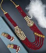 RUBY Ethnic Gold Plated Kundan Choker Set for Women  NS_1821_R_320