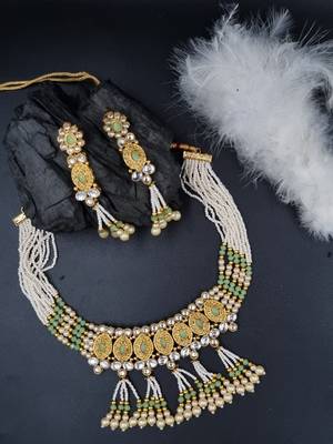 MINT Ethnic Gold Plated Kundan Choker Set for Women   NS_1826_MT_285 1