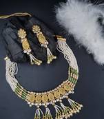 MINT Ethnic Gold Plated Kundan Choker Set for Women   NS_1826_MT_285