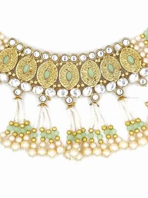 MINT Ethnic Gold Plated Kundan Choker Set for Women   NS_1826_MT_285 3