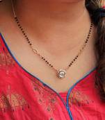 Kundan Drop White beads Mangal Sutra