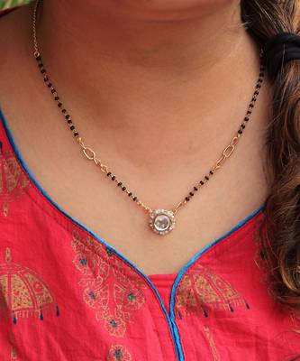 Kundan Drop White beads Mangal Sutra 2