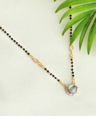 Kundan Drop White beads Mangal Sutra 3