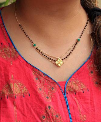 16" - 18.5" quad kundan mangalsutra 1