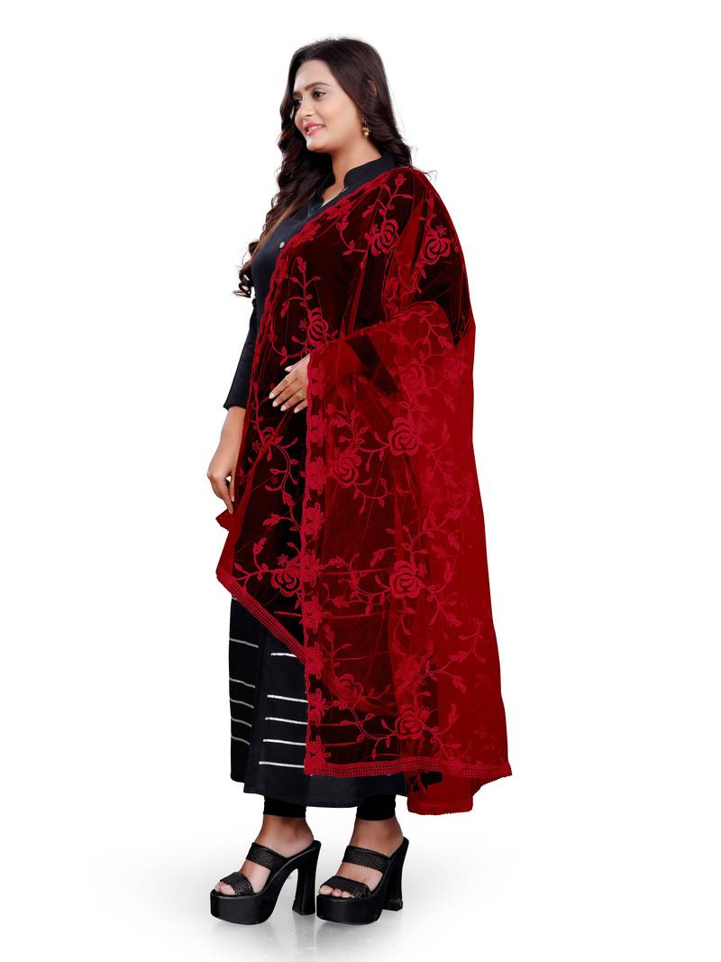 Fashion Kreza Heavy Net Dupatta With Embroidery Work
