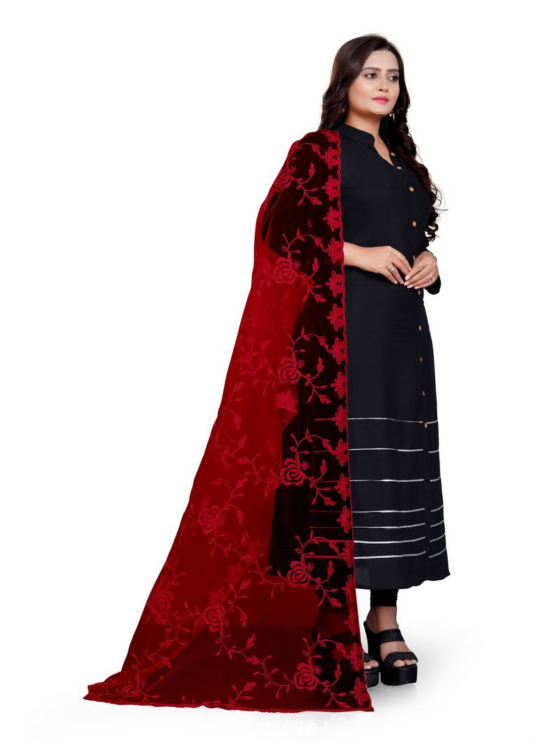 Fashion Kreza Heavy Net Dupatta With Embroidery Work