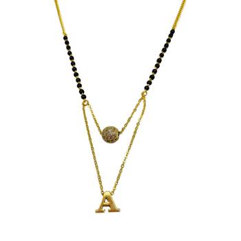 Gold agate mangalsutra 3