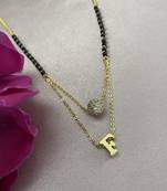 Gold agate mangalsutra